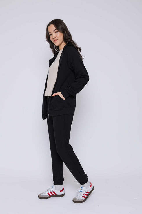 Tina-Luxe Fleece Oversized Zip Hoody